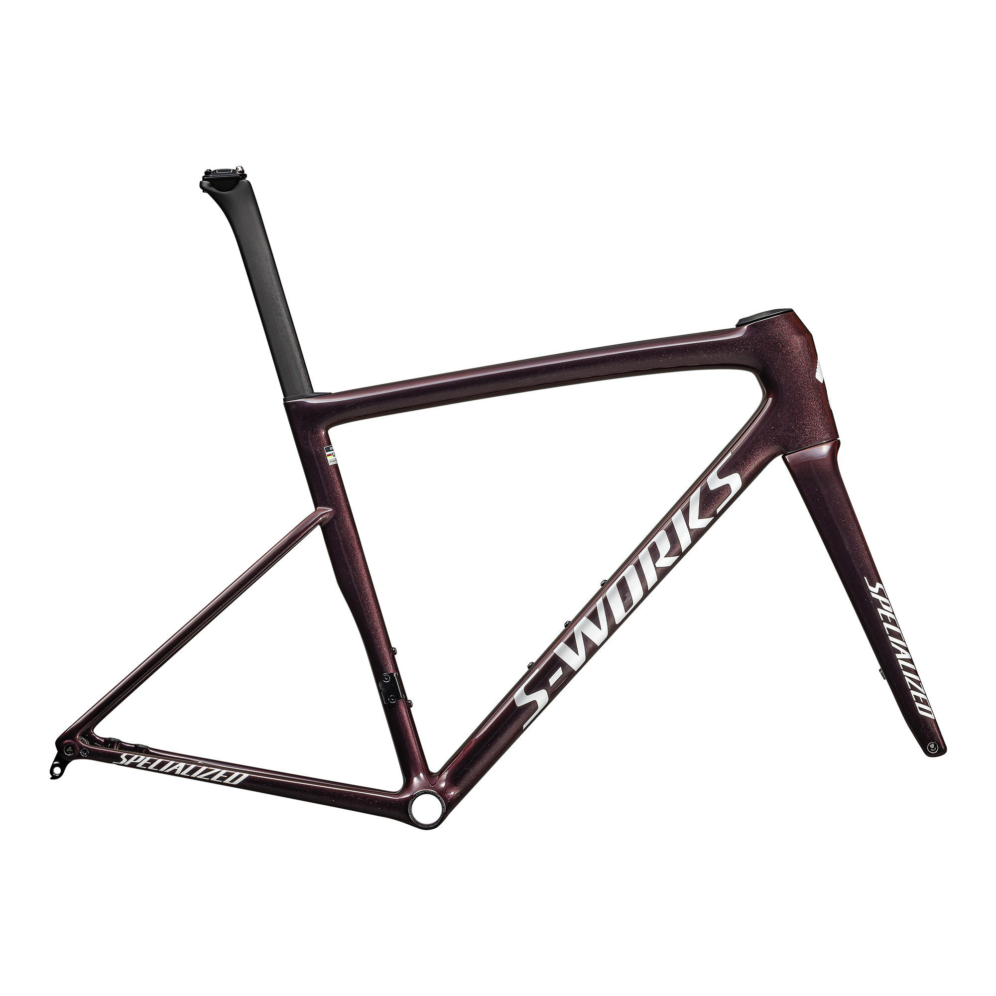 Specialized S-Works Tarmac SL8 Frameset - FACT 12r Carbon - Gloss Solidity / Red To Black Pearl / Metallic White Silver