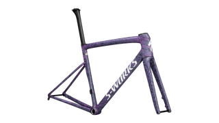 Specialized S-Works Tarmac SL8 Frameset - FACT 12r Carbon - Satin Carbon / Rebel Pink + Deep Lake Metallic Blurred Impasto / Gloss White