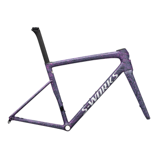 Specialized S-Works Tarmac SL8 Frameset - FACT 12r Carbon - Satin Carbon / Rebel Pink + Deep Lake Metallic Blurred Impasto / Gloss White