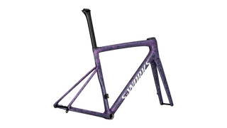 Specialized S-Works Tarmac SL8 Frameset - FACT 12r Carbon - Satin Carbon / Rebel Pink + Deep Lake Metallic Blurred Impasto / Gloss White