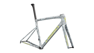 Specialized S-Works Tarmac SL8 Frameset - FACT 12r Carbon - Satin Liquid Silver / Multi-Color Dry Impasto / Gloss Team Yellow Tint