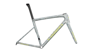 Specialized S-Works Tarmac SL8 Frameset - FACT 12r Carbon - Satin Liquid Silver / Multi-Color Dry Impasto / Gloss Team Yellow Tint