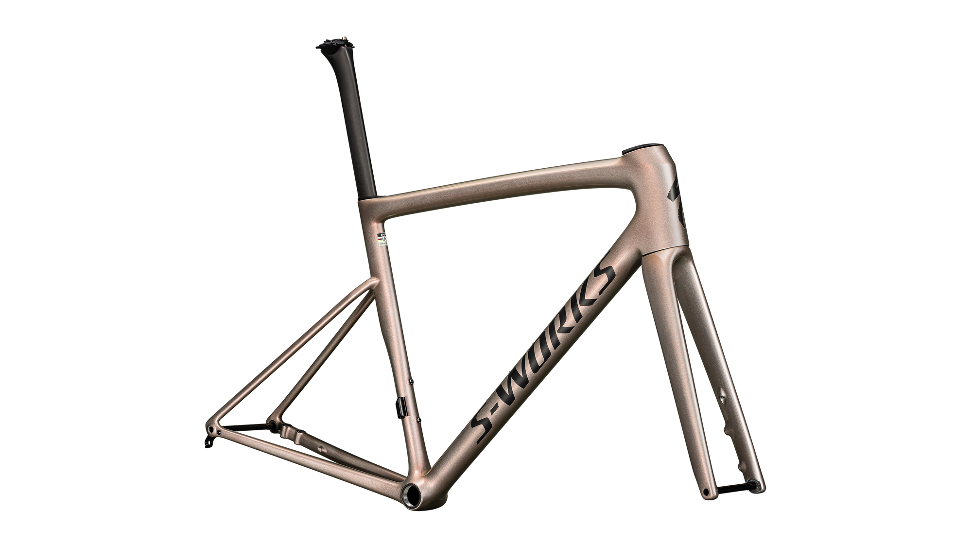Specialized S-Works Tarmac SL8 Frameset - FACT 12r Carbon - Gloss Viavi Red Gold Over Silver / Satin Metallic Obsidian