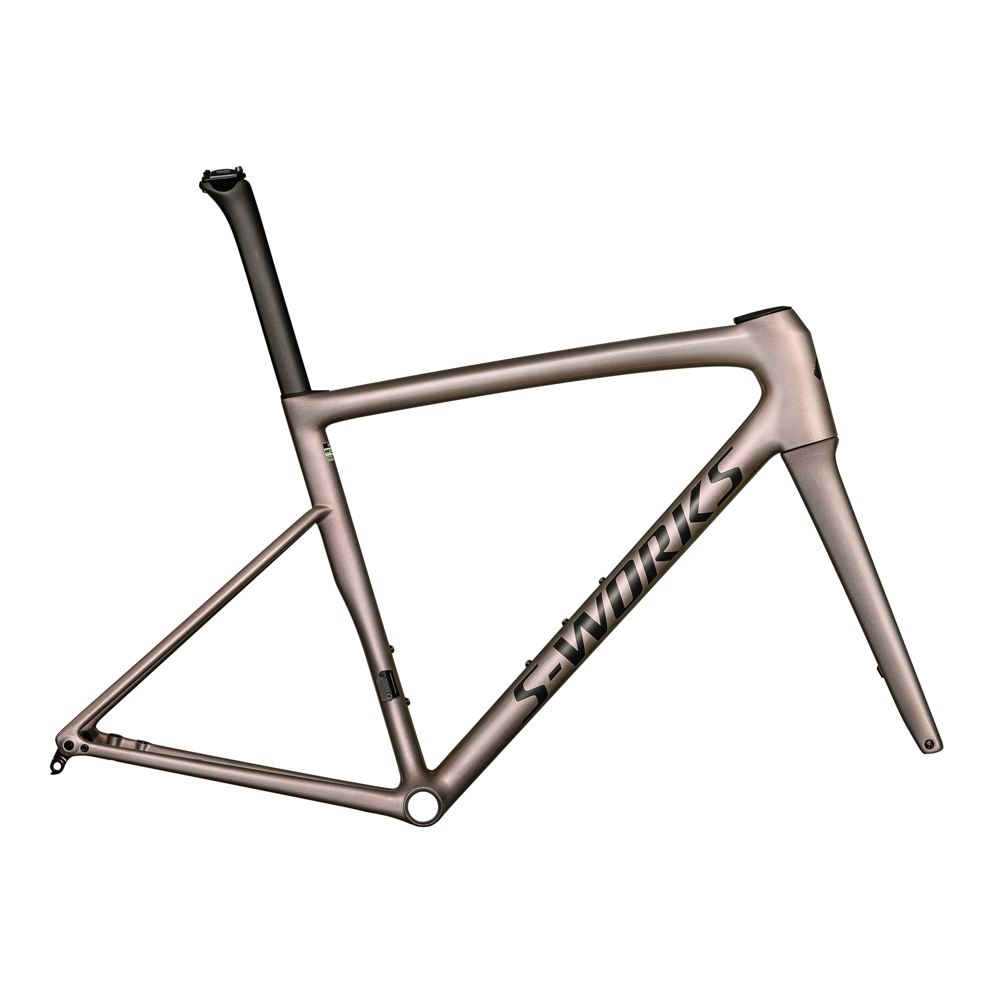 Specialized S-Works Tarmac SL8 Frameset - FACT 12r Carbon - Gloss Viavi Red Gold Over Silver / Satin Metallic Obsidian