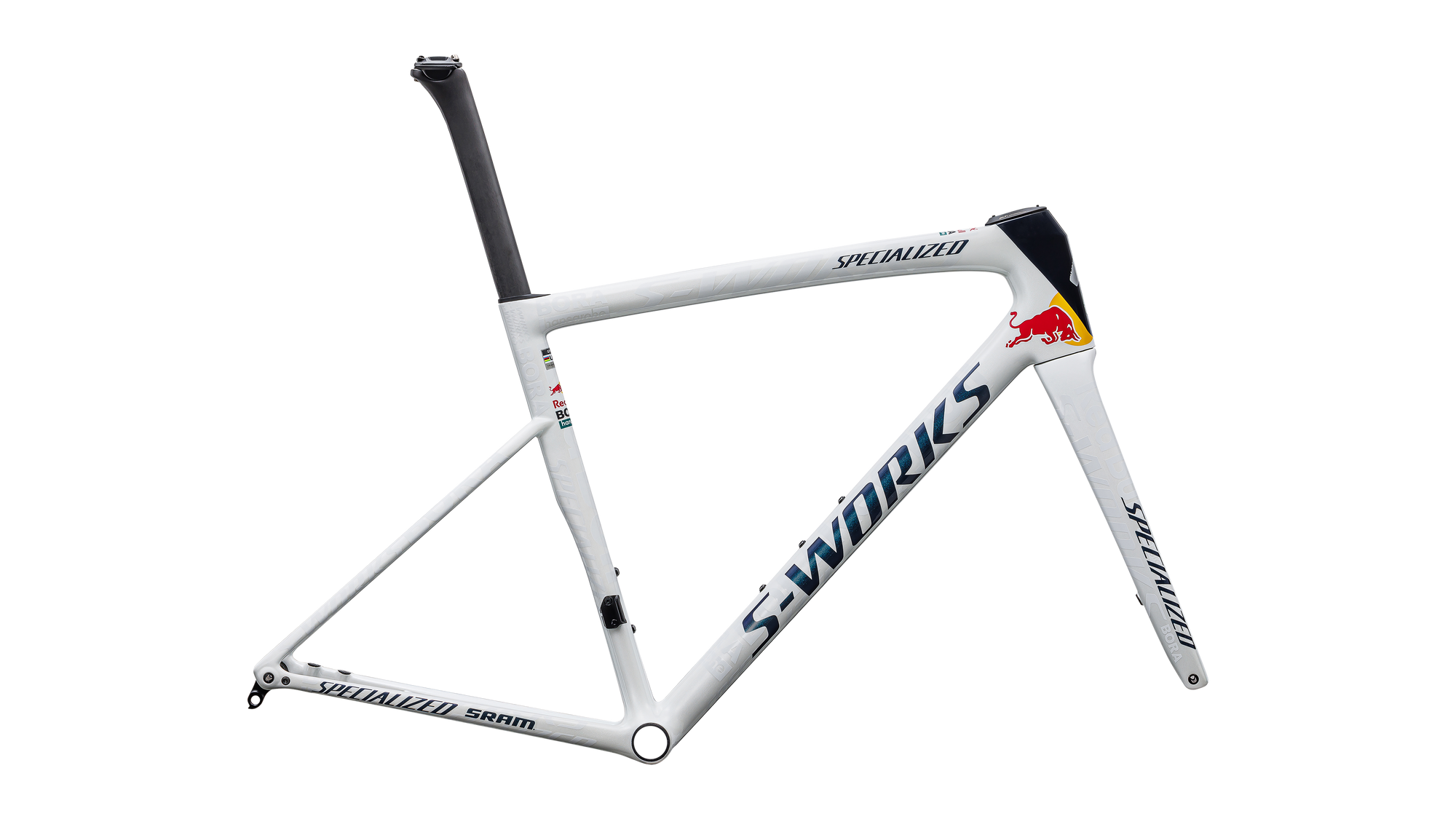 Specialized S-Works Tarmac SL8 Team Frameset - Red Bull - BORA - hansgrohe  - Red Bull Bora, White