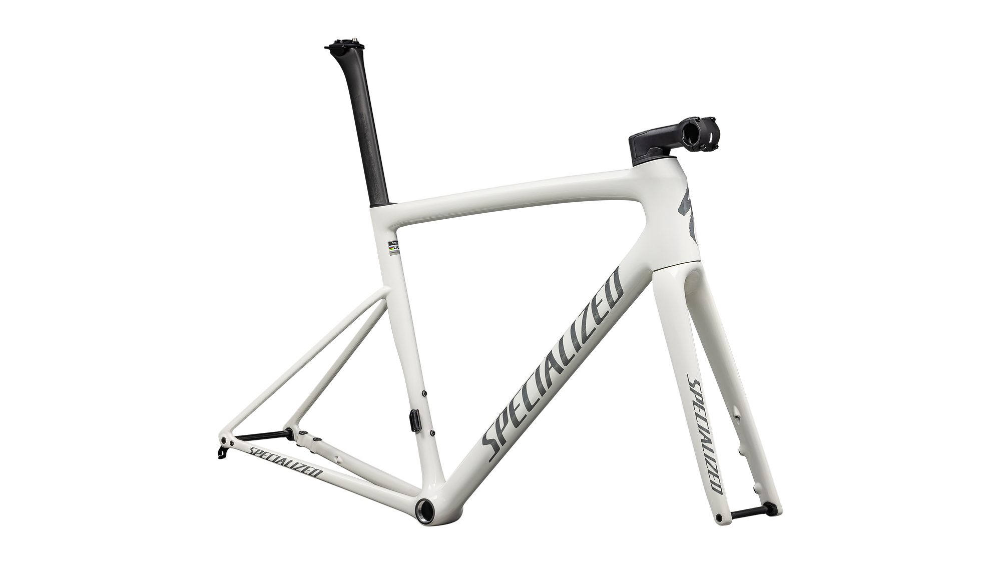 Specialized Tarmac SL8 Frameset - FACT 10r Carbon - Gloss Dune White / Black Pearl Over Ashen