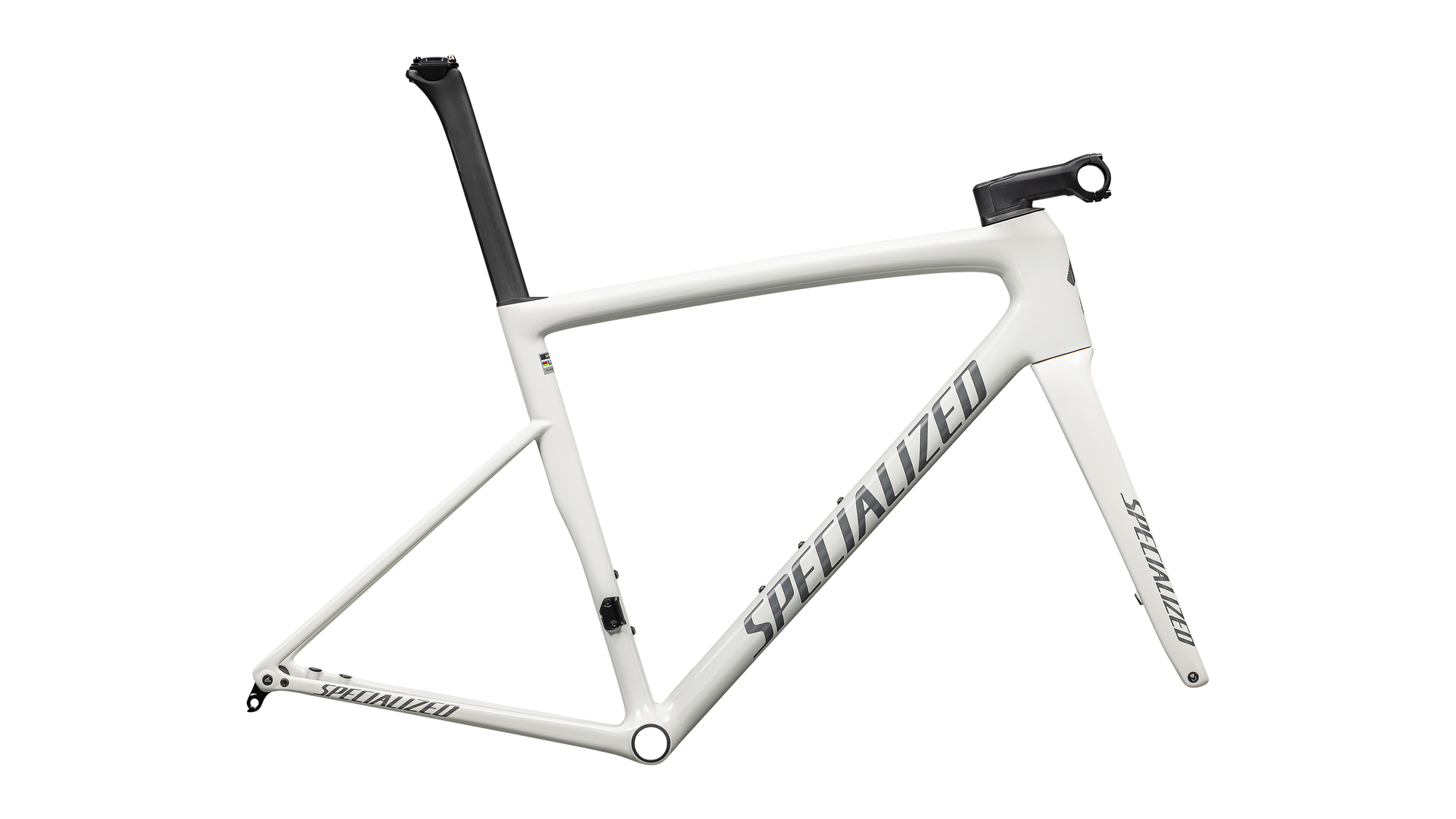 Specialized Tarmac SL8 Frameset - FACT 10r Carbon - Gloss Dune White / Black Pearl Over Ashen