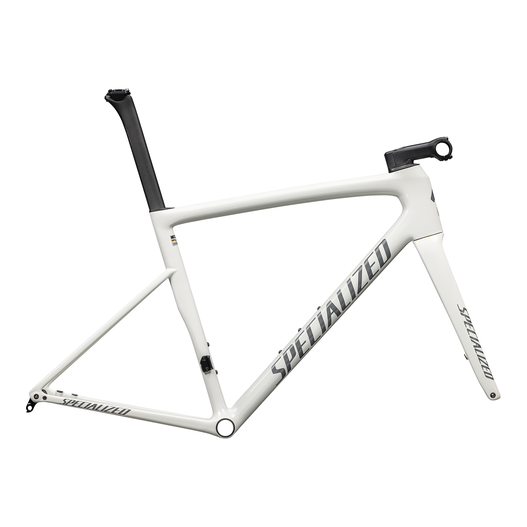 Specialized Tarmac SL8 Frameset - FACT 10r Carbon - Gloss Dune White / Black Pearl Over Ashen