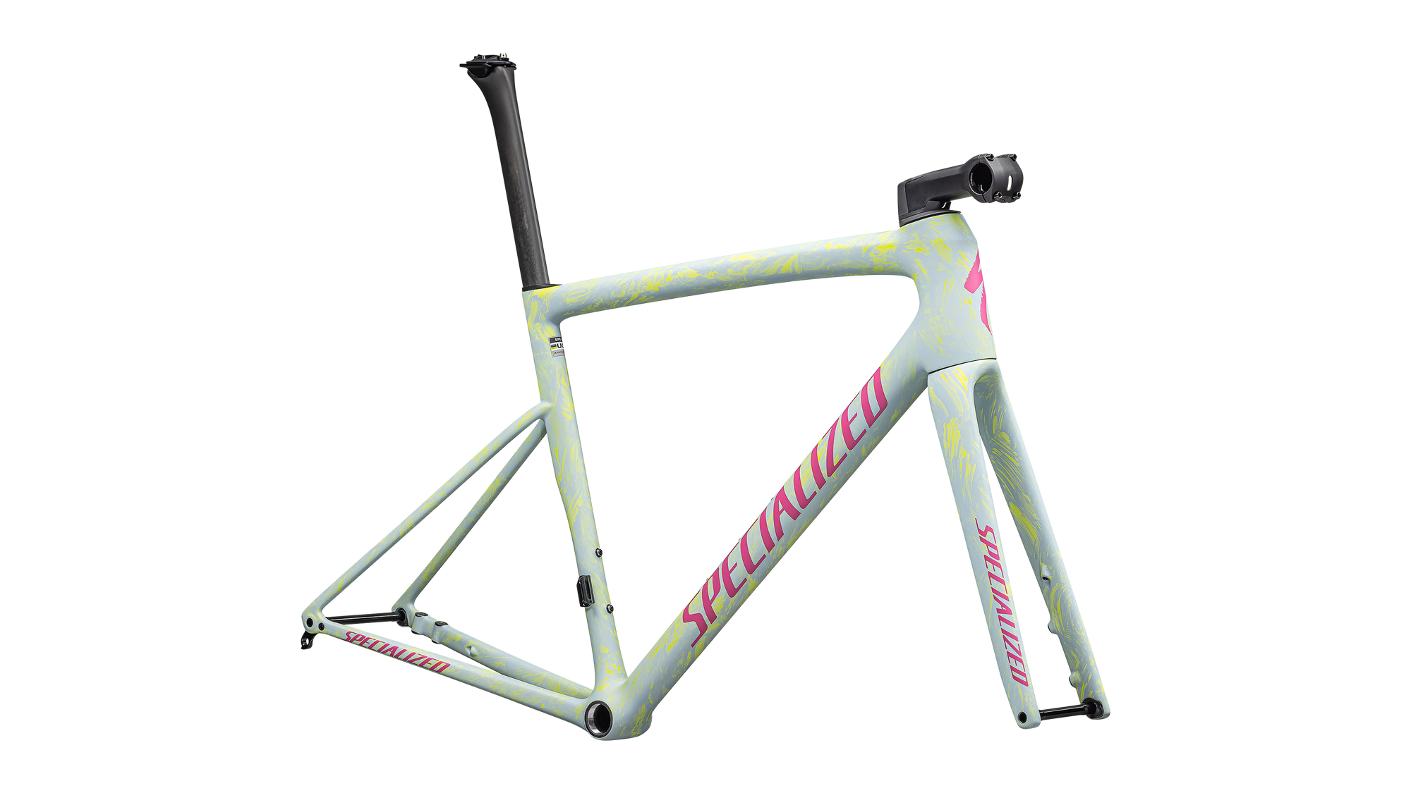 Specialized Tarmac SL8 Frameset - FACT 10r Carbon - Satin Ion Metallic / Sea Foam Strata / Rebel Pink