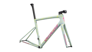 Specialized Tarmac SL8 Frameset - FACT 10r Carbon - Satin Ion Metallic / Sea Foam Strata / Rebel Pink
