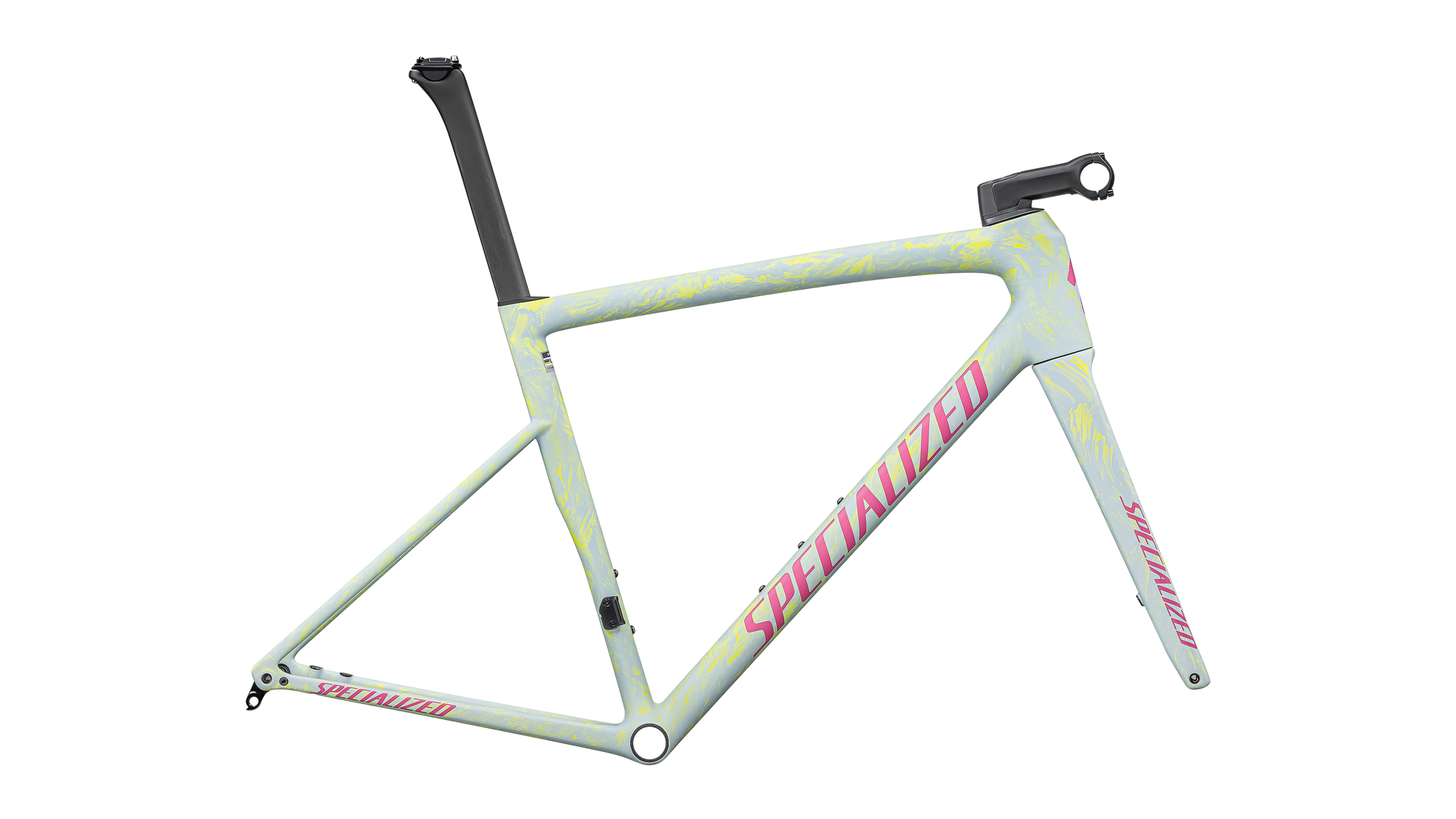 Specialized Tarmac SL8 Frameset - FACT 10r Carbon - Satin Ion Metallic / Sea Foam Strata / Rebel Pink