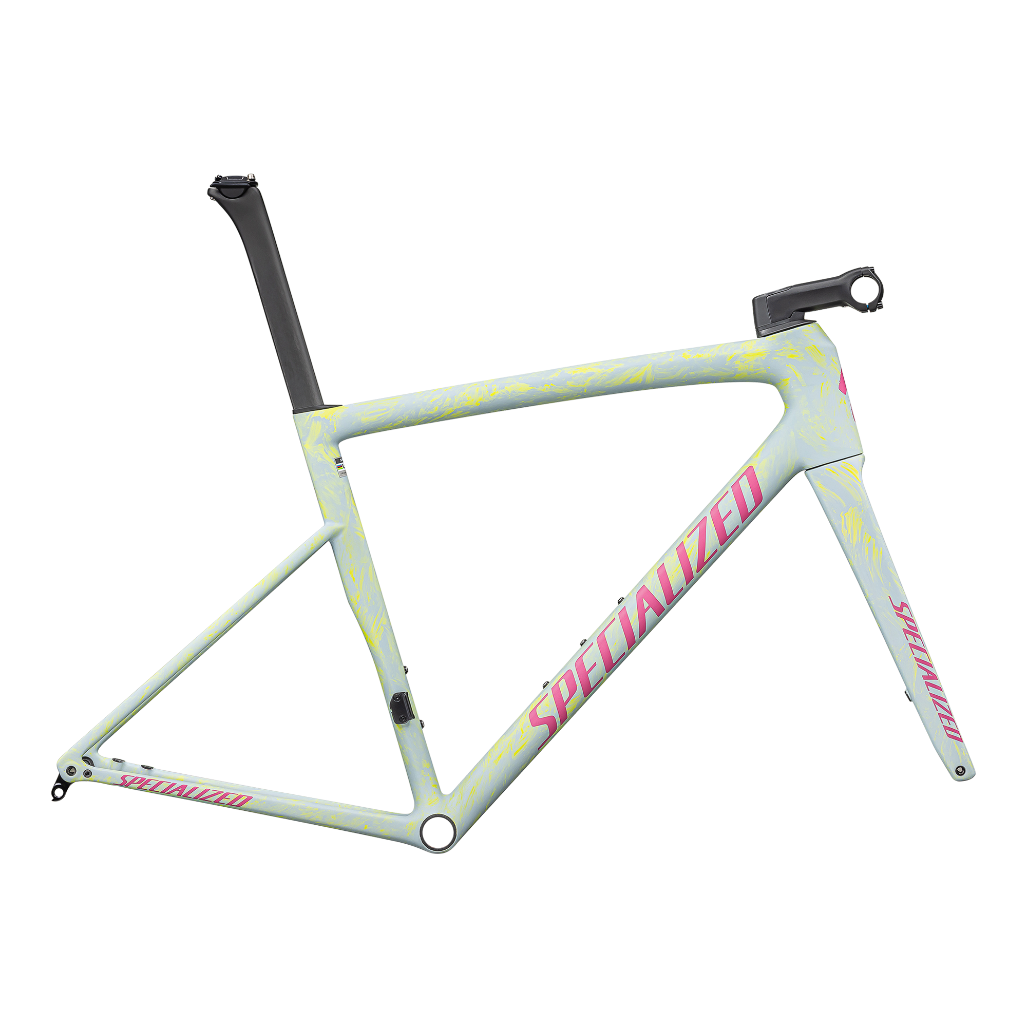 Specialized Tarmac SL8 Frameset - FACT 10r Carbon - Satin Ion Metallic / Sea Foam Strata / Rebel Pink