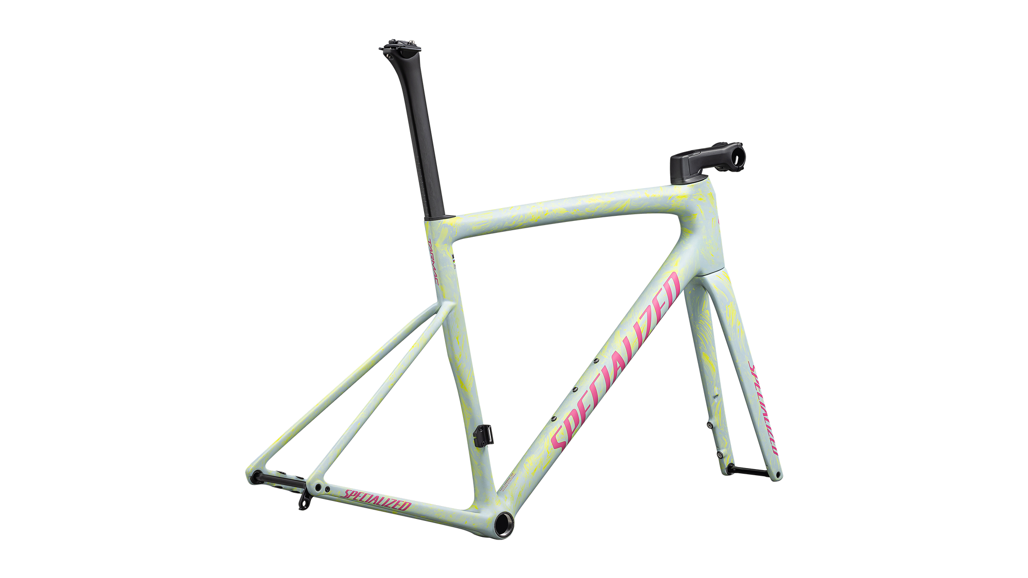 Specialized Tarmac SL8 Frameset - FACT 10r Carbon - Satin Ion Metallic / Sea Foam Strata / Rebel Pink
