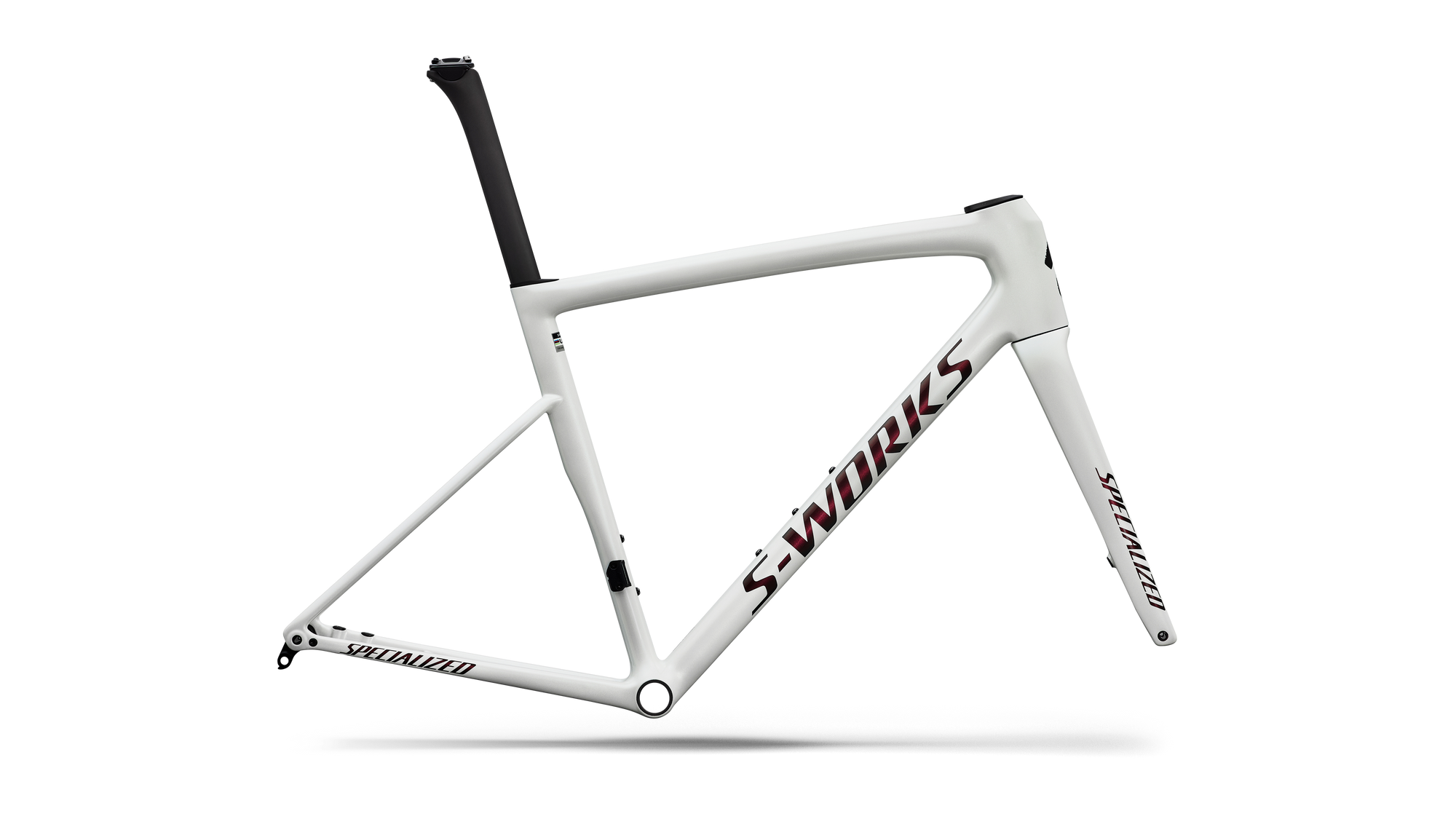 Specialized S-Works Tarmac SL8 Frameset - FACT 12r Carbon - Gloss Metallic White Silver / Pearl / Black