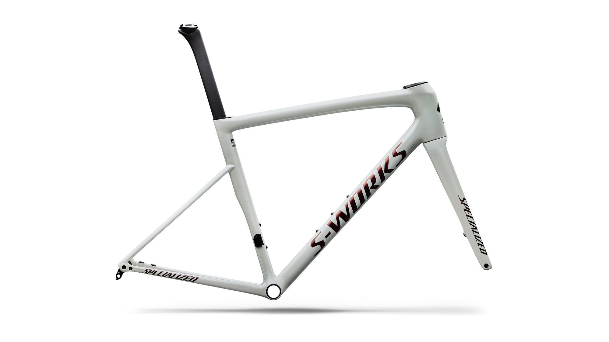 Specialized S-Works Tarmac SL8 Frameset - FACT 12r Carbon - Gloss Metallic White Silver / Pearl / Black