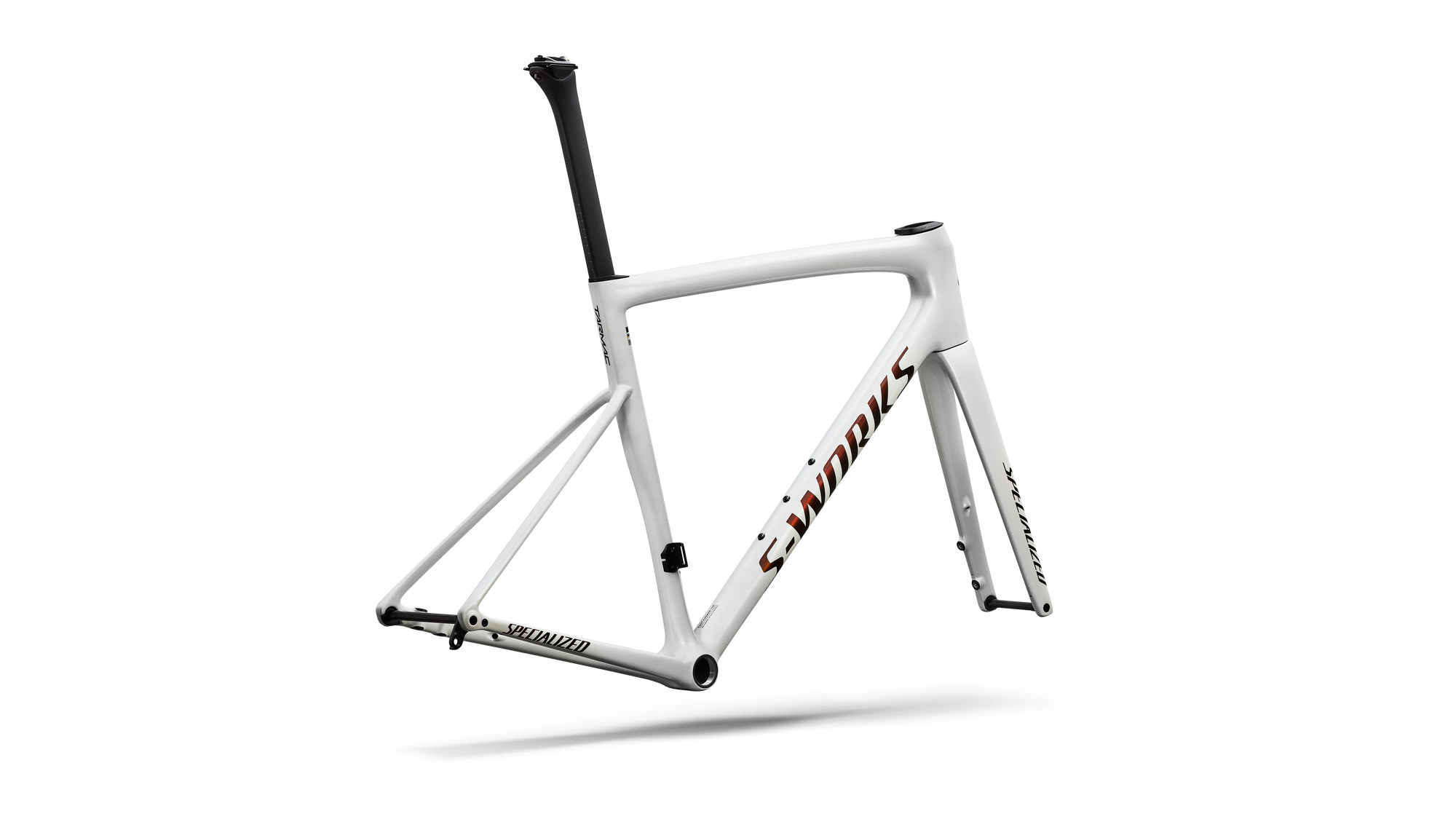 Specialized S-Works Tarmac SL8 Frameset - FACT 12r Carbon - Gloss Metallic White Silver / Pearl / Black