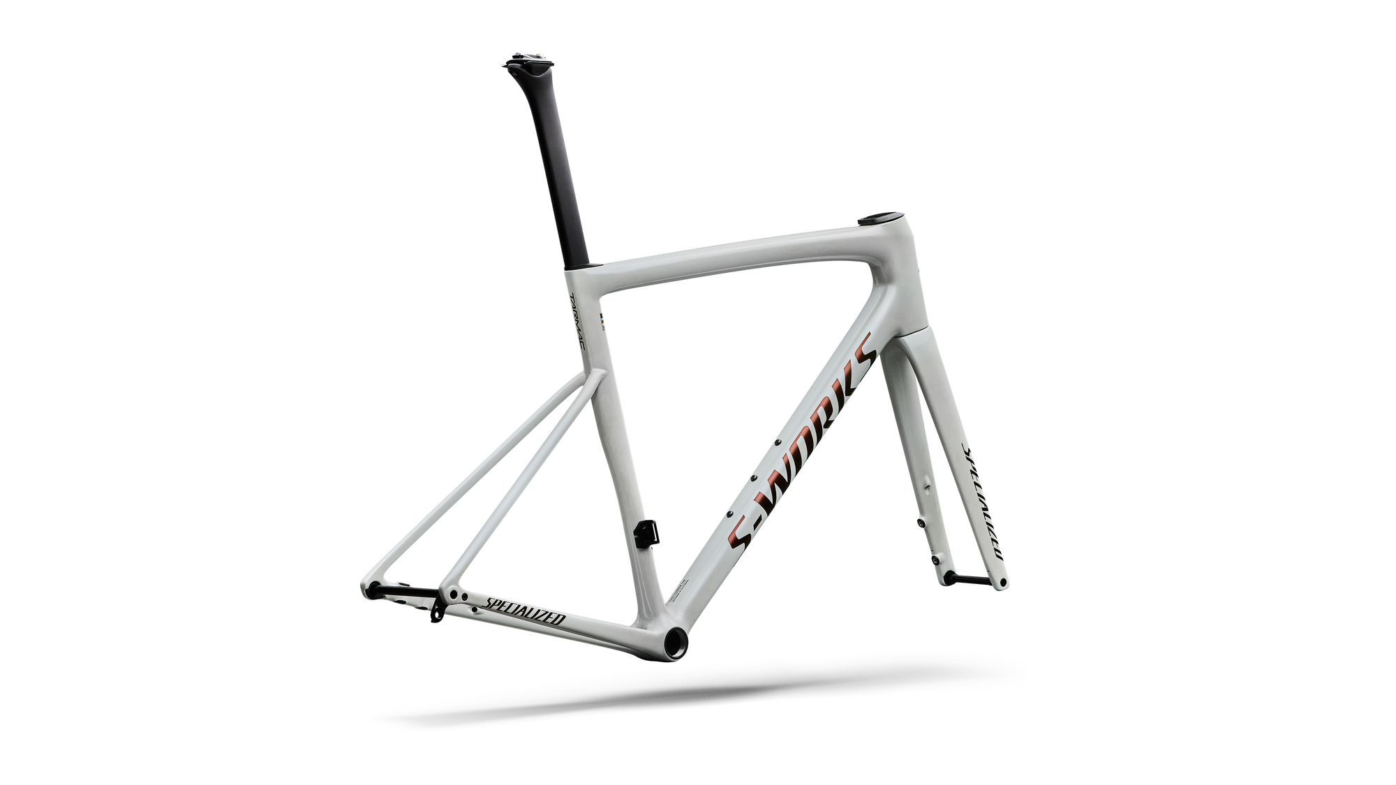 Specialized S-Works Tarmac SL8 Frameset - FACT 12r Carbon - Gloss Metallic White Silver / Pearl / Black
