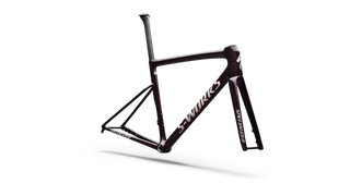 Specialized S-Works Tarmac SL8 Frameset - FACT 12r Carbon - Gloss Carbon / Bordeaux Metallic + Nebula Directional Brush / Pearl Over White