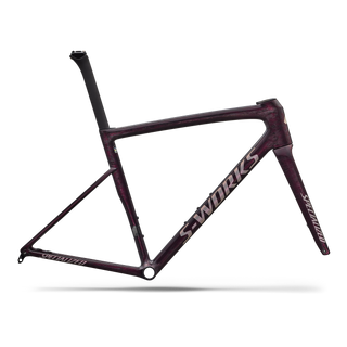 Specialized S-Works Tarmac SL8 Frameset - FACT 12r Carbon - Gloss Carbon / Bordeaux Metallic + Nebula Directional Brush / Pearl Over White