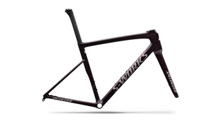 Specialized S-Works Tarmac SL8 Frameset - FACT 12r Carbon - Gloss Carbon / Bordeaux Metallic + Nebula Directional Brush / Pearl Over White