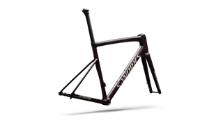 Specialized S-Works Tarmac SL8 Frameset - FACT 12r Carbon - Gloss Carbon / Bordeaux Metallic + Nebula Directional Brush / Pearl Over White