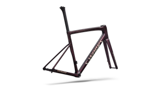Specialized S-Works Tarmac SL8 Frameset - FACT 12r Carbon - Gloss Carbon / Bordeaux Metallic + Nebula Directional Brush / Pearl Over White