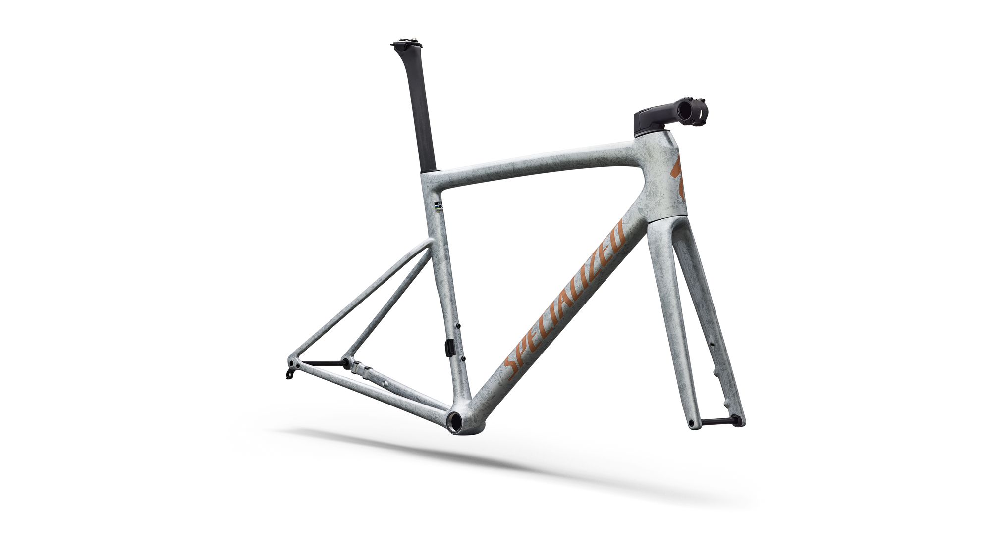 Specialized Tarmac SL8 Frameset - FACT 10r Carbon - Gloss Silver Dust / Shadow Silver Dry Impasto / Photon Orange Tint Over Silver Dust