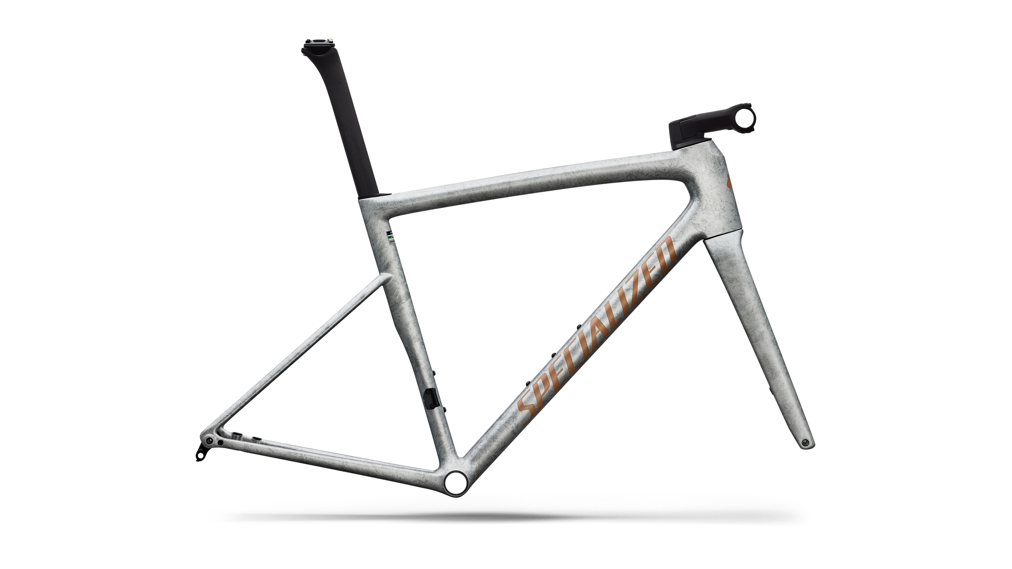 Specialized Tarmac SL8 Frameset - FACT 10r Carbon - Gloss Silver Dust / Shadow Silver Dry Impasto / Photon Orange Tint Over Silver Dust
