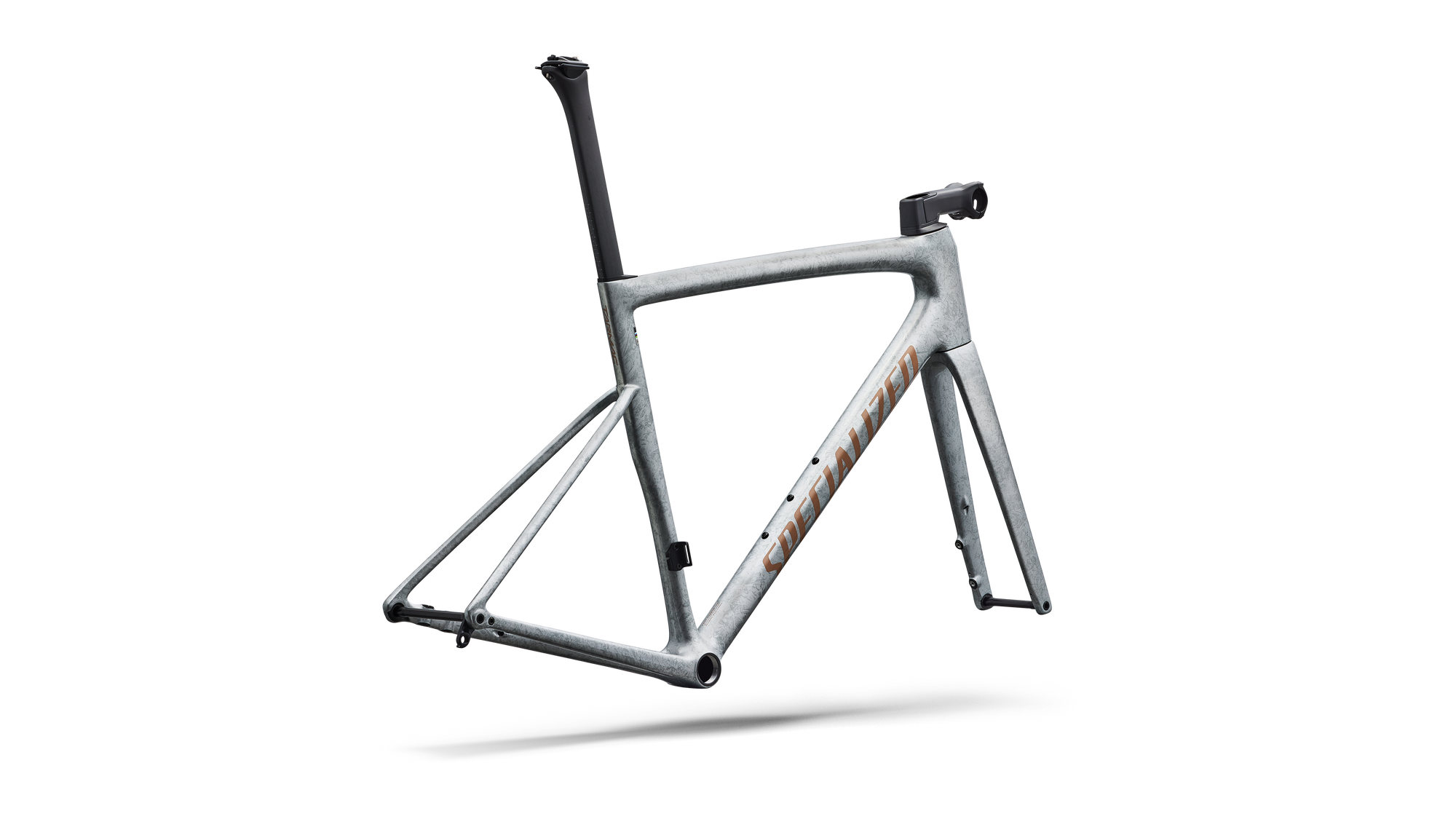 Specialized Tarmac SL8 Frameset - FACT 10r Carbon - Gloss Silver Dust / Shadow Silver Dry Impasto / Photon Orange Tint Over Silver Dust