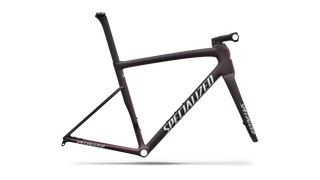 Specialized Tarmac SL8 Frameset - FACT 10r Carbon - Satin Carbon / 100% Cqv Reflex Super Red Pearl Front Edge Fade / Metallic White Silver