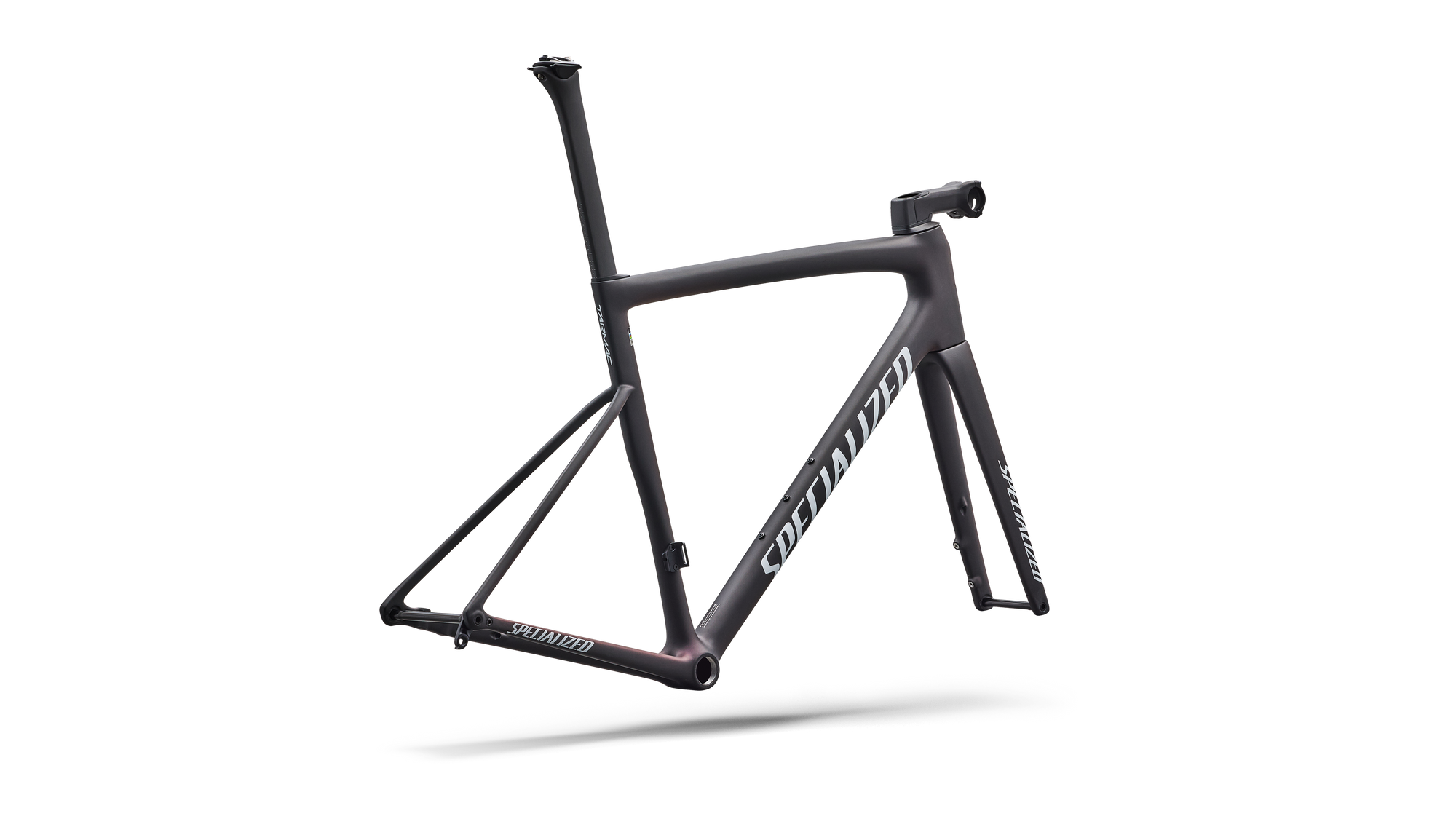 Specialized Tarmac SL8 Frameset - FACT 10r Carbon - Satin Carbon / 100% Cqv Reflex Super Red Pearl Front Edge Fade / Metallic White Silver