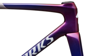 Specialized S-Works Tarmac SL9 Frameset - FACT 12r Carbon - Gloss Dove Grey / Red To Blue Pearl / White Silver Metallic