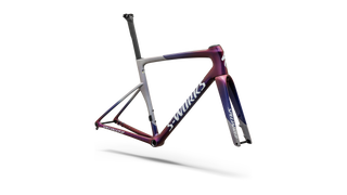 Specialized S-Works Tarmac SL9 Frameset - FACT 12r Carbon - Gloss Dove Grey / Red To Blue Pearl / White Silver Metallic