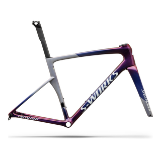 Specialized S-Works Tarmac SL9 Frameset - FACT 12r Carbon - Gloss Dove Grey / Red To Blue Pearl / White Silver Metallic