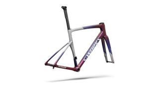 Specialized S-Works Tarmac SL9 Frameset - FACT 12r Carbon - Gloss Dove Grey / Red To Blue Pearl / White Silver Metallic
