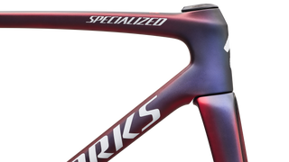 Specialized S-Works Tarmac SL9 Team Replica Frameset - FDJ United - SUEZ - Gloss Red Tint / Blue Tint / Red Pearl