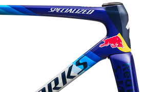 Specialized S-Works Tarmac SL9 Team Replica Frameset - Red Bull - BORA - hansgrohe - Gloss Metallic White Silver / Deep Blue