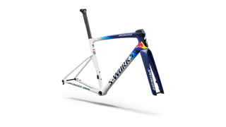 Specialized S-Works Tarmac SL9 Team Replica Frameset - Red Bull - BORA - hansgrohe - Gloss Metallic White Silver / Deep Blue