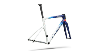 Specialized S-Works Tarmac SL9 Team Replica Frameset - Red Bull - BORA - hansgrohe - Gloss Metallic White Silver / Deep Blue