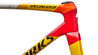 Specialized S-Works Tarmac SL9 Team Replica Frameset - SD Worx - Protime - Gloss Vivid Red / Yellow / Dolomite Metallic