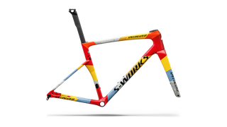 Specialized S-Works Tarmac SL9 Team Replica Frameset - SD Worx - Protime - Gloss Vivid Red / Yellow / Dolomite Metallic