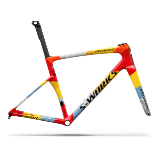 Specialized S-Works Tarmac SL9 Team Replica Frameset - SD Worx - Protime - Gloss Vivid Red / Yellow / Dolomite Metallic