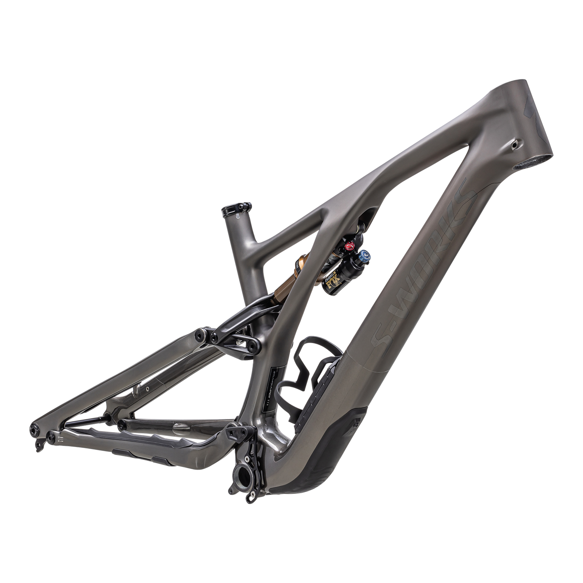 Specialized S-Works Stumpjumper EVO Frameset - FOX FLOAT X Factory - Satin / Gloss Black Pearl / Brushed Black Chrome