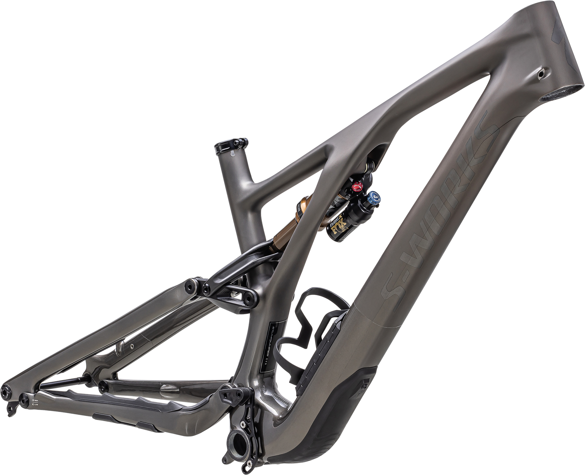 Specialized S-Works Stumpjumper EVO Frameset - FOX FLOAT X Factory - Satin / Gloss Black Pearl / Brushed Black Chrome