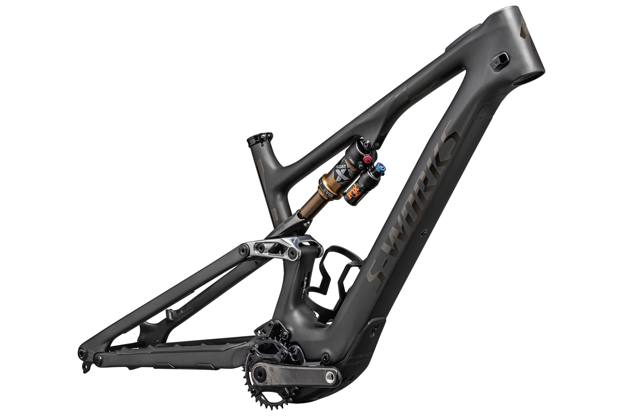 Specialized S-Works Turbo Levo SL Frame - Satin Carbon / Brushed Black Chrome Foil / Silver Dust