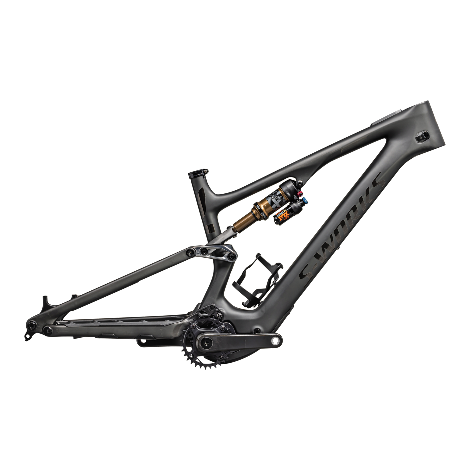 Specialized S-Works Turbo Levo SL Frame - Satin Carbon / Brushed Black Chrome Foil / Silver Dust