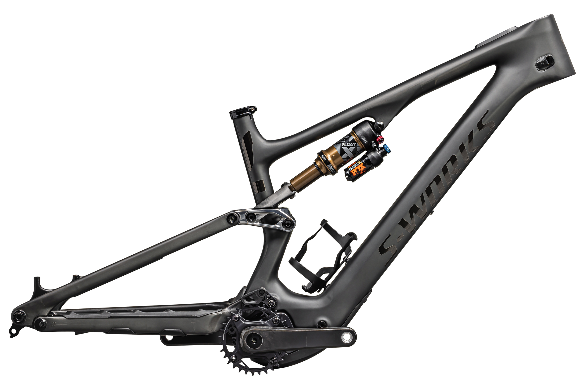 Specialized S-Works Turbo Levo SL Frame - Satin Carbon / Brushed Black Chrome Foil / Silver Dust