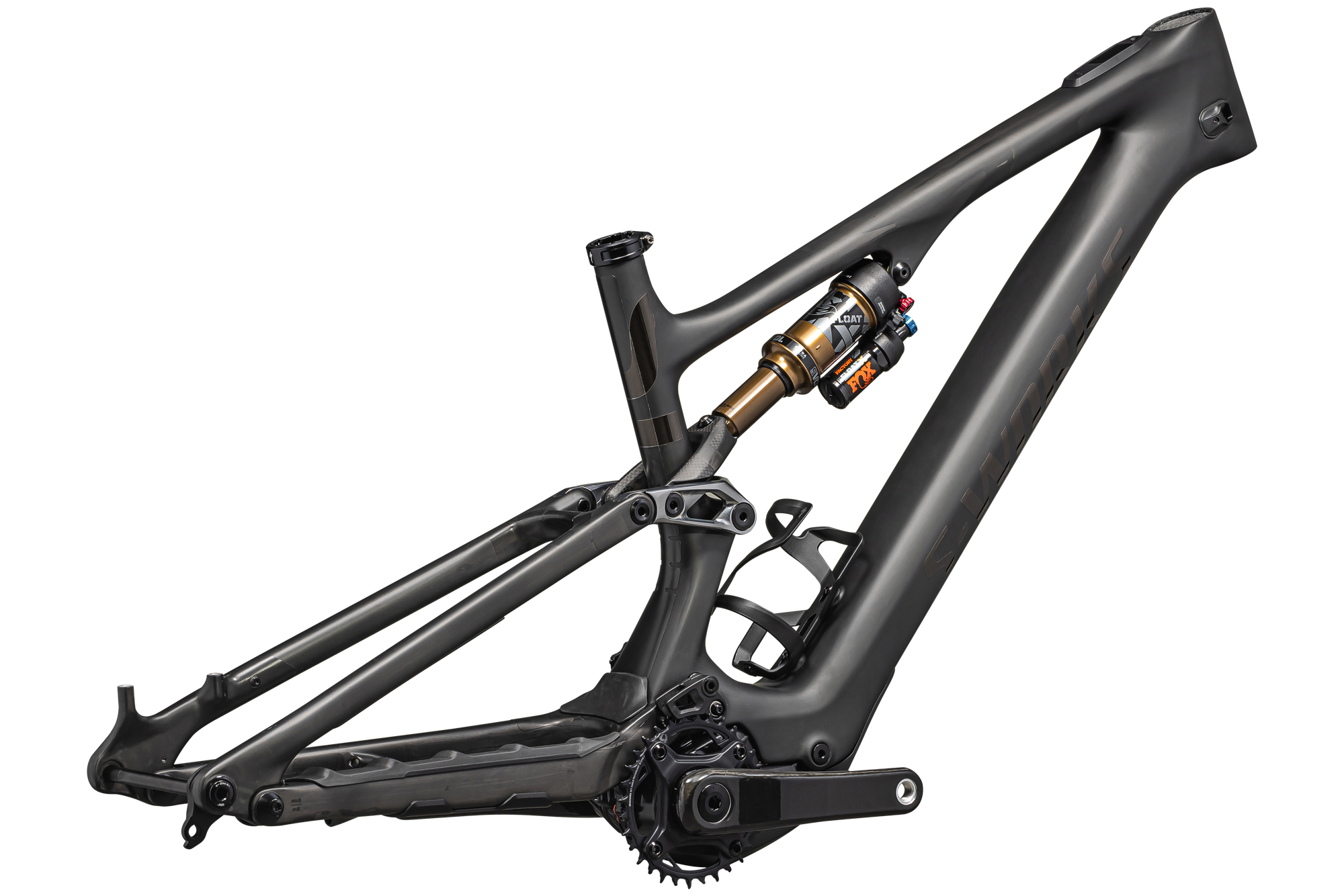 Specialized S-Works Turbo Levo SL Frame - Satin Carbon / Brushed Black Chrome Foil / Silver Dust