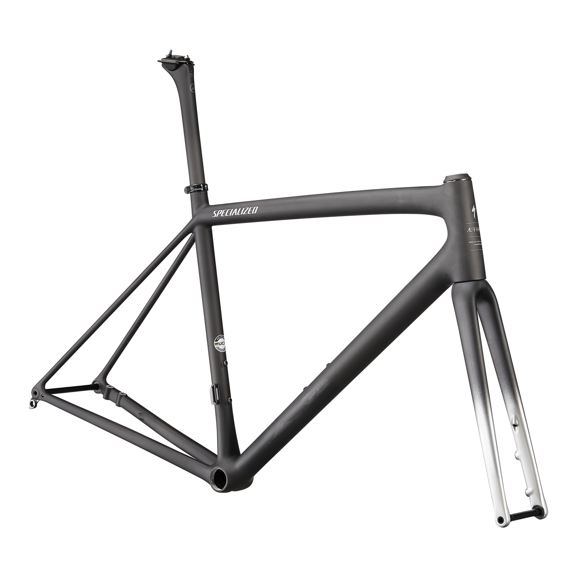 Specialized Aethos Frameset - Satin Carbon/Flake Silver