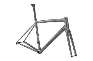 Specialized S-Works Aethos Frameset - FACT 12r Carbon - Satin Silver Pearl - Black Pearl Organic Color Run/ Brushed Liquid Silver